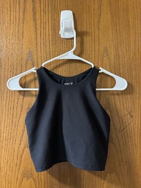 Old Navy Black High-Neck Cropped Tank